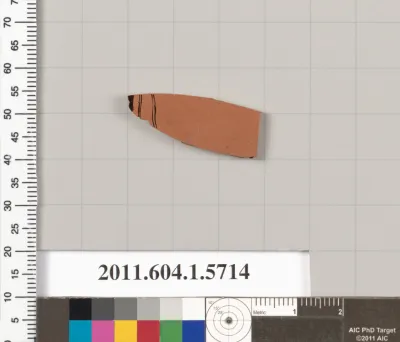 Terracotta fragment of a kylix (drinking cup)