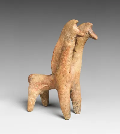 Terracotta pair of horses