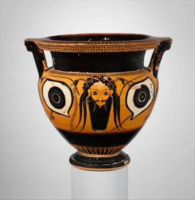 Terracotta column-krater (bowl for mixing wine and water)