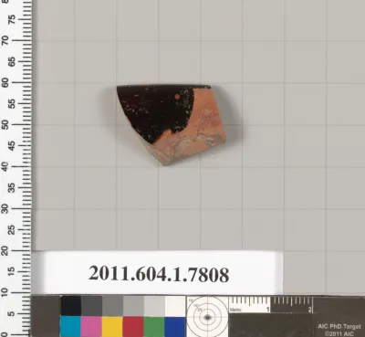 Terracotta rim fragment of a kylix (drinking cup)