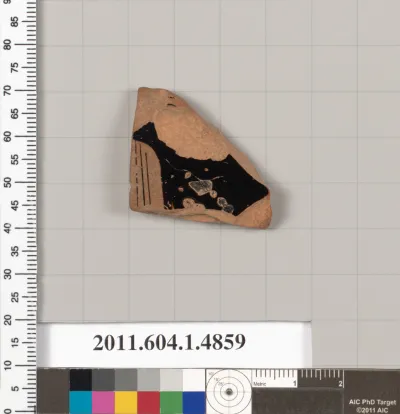 Terracotta fragment of a kylix (drinking cup)