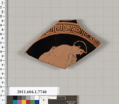 Terracotta fragment of a kylix (drinking cup)