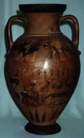 AMPHORA, NECK (ATHENIAN, BLACK-FIGURE)