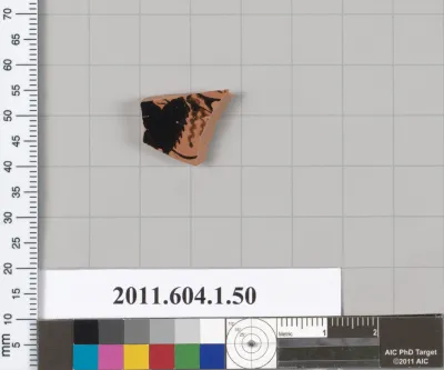 Terracotta fragment of a kylix (drinking cup)