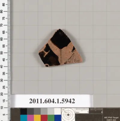 Terracotta fragment of a kylix (drinking cup)