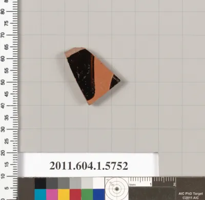 Terracotta fragment of a kylix: eye-cup  (drinking cup)