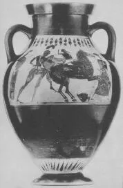 AMPHORA, BELLY, TYPE B (ATHENIAN, BLACK-FIGURE)