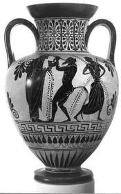 AMPHORA, NECK (ATHENIAN, BLACK-FIGURE)
