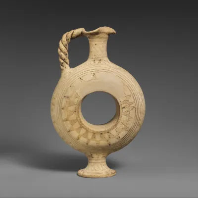 Terracotta ring vase