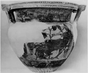 KRATER, COLUMN (ATHENIAN, BLACK-FIGURE)