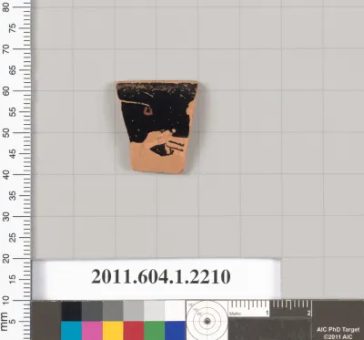 Terracotta rim fragment of a kylix (drinking cup)