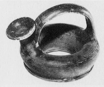 RING ASKOS (ITALIOTE, BLACK GLAZE)