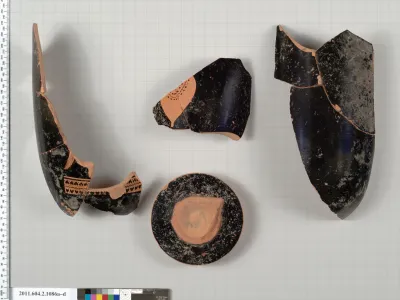 Terracotta fragments of a lekythos (oil flask)