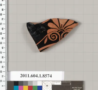 Terracotta fragment of a kylix (drinking cup)