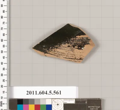 Terracotta fragment of a kylix (drinking cup)