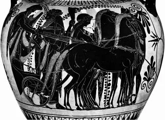 AMPHORA, NECK (ATHENIAN, BLACK-FIGURE)