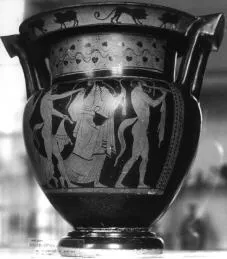 KRATER, COLUMN (ATHENIAN, RED-FIGURE)