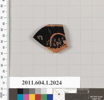 Terracotta rim fragment of a kylix (drinking cup)