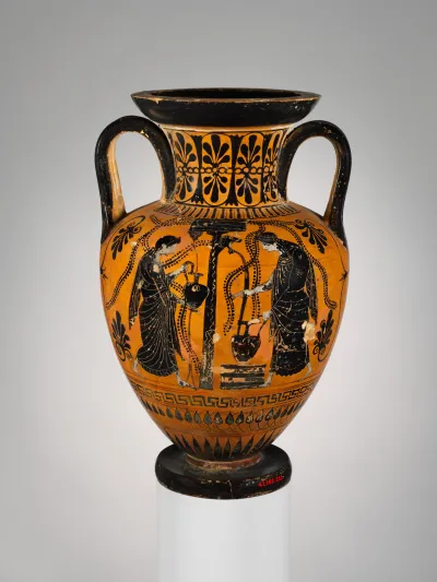 Terracotta neck-amphora (jar)