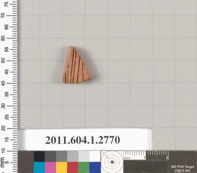 Terracotta fragment of a kylix (drinking cup)