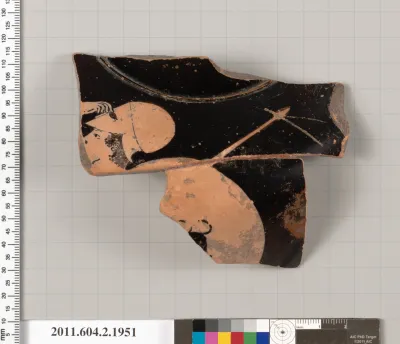 Terracotta fragment of a Nolan neck-amphora (jar)