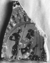 CUP, LITTLE MASTER, FRAGMENT (ATHENIAN, BLACK-FIGURE)