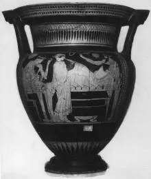 KRATER, COLUMN (ATHENIAN, RED-FIGURE)