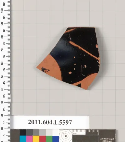 Terracotta rim fragment of a kylix (drinking cup)