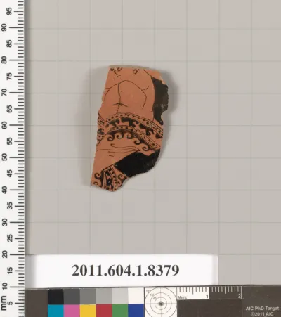 Terracotta fragment of a kylix (drinking cup)