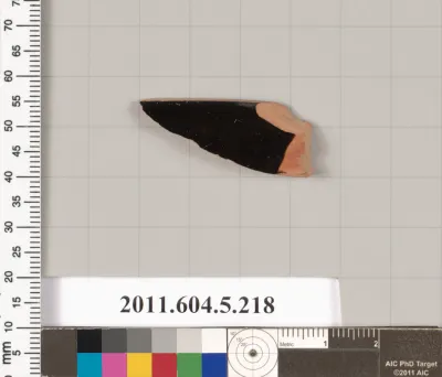 Terracotta rim fragment of a kylix (drinking cup)