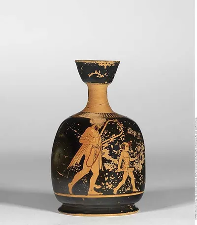 Attisch rotfigurige Bauchlekythos (Aryballos, rf.)