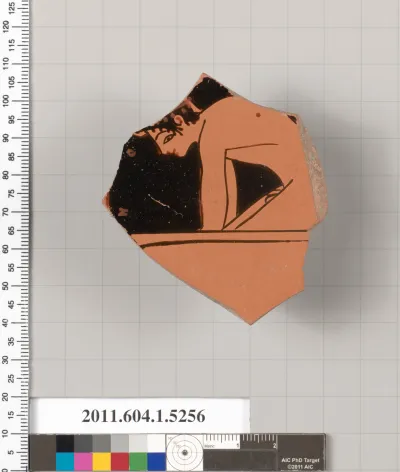 Terracotta fragment of a kylix (drinking cup)