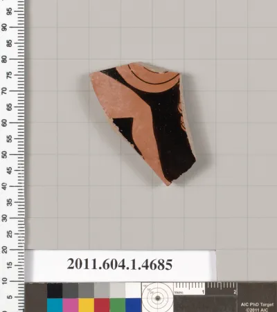 Terracotta fragment of a kylix (drinking cup)