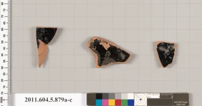 Terracotta fragments of kylikes (drinking cups)