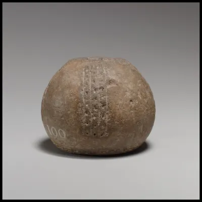 Terracotta conical-hemispherical spindle-whorl with flat base