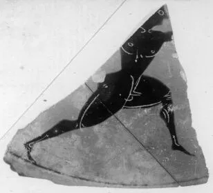 LEKYTHOS, FRAGMENT (ATHENIAN, BLACK-FIGURE)