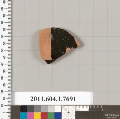 Terracotta fragment of a kylix (drinking cup)