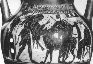 AMPHORA, BELLY, TYPE B (ATHENIAN, BLACK-FIGURE)