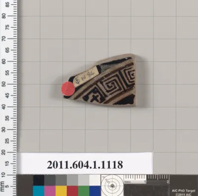 Terracotta fragment of a kylix (drinking cup)