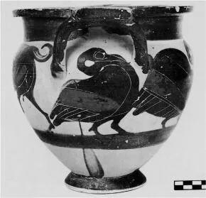 KRATER, COLUMN (NORTH GREEK, BLACK-FIGURE)
