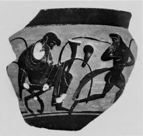 MASTOID, FRAGMENT (ATHENIAN, BLACK-FIGURE)