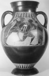 AMPHORA, BELLY, TYPE B (ATHENIAN, BLACK-FIGURE)