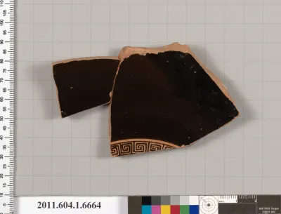 Terracotta fragment of a kylix (drinking cup)