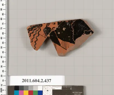 Terracotta fragment of a column-krater (bowl for mixing wine and water)