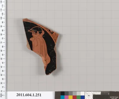 Terracotta fragment of a kylix (drinking cup)