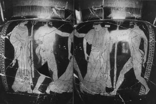 KRATER, COLUMN (ATHENIAN, RED-FIGURE)