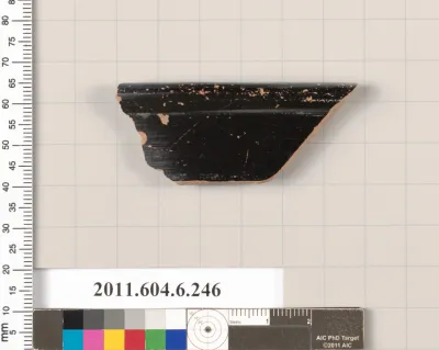 Terracotta rim fragment of an open shape