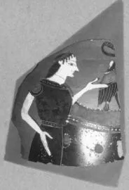 LEKYTHOS, FRAGMENT (ATHENIAN, BLACK-FIGURE)
