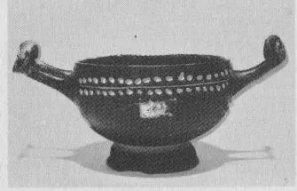 CUP SKYPHOS (SOUTH ITALIAN, GNATHIAN, BLACK GLAZE)