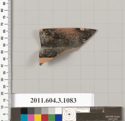 Terracotta rim fragment of a mastoid (drinking cup with narrow base)